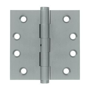 Deltana 4" x 4" Square Corner Solid Brass Hinges with Non Removable Pin DSB4N