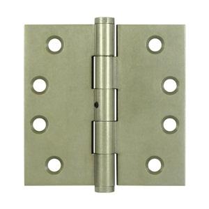 Deltana 4" x 4" Square Corner Brass Distressed Hinges Non Removable Pin DSB4N