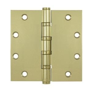 Deltana 5" x 5" Square Corner Ball Bearing Solid Brass Hinges DSB55B3-UNL