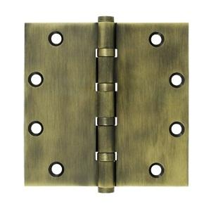 Deltana 5" x 5" Square Corner Ball Bearing Solid Brass Hinges DSB55B5