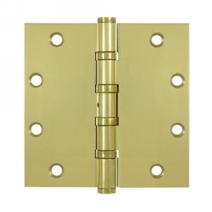 Deltana 5" x 5" Square Corner Ball Bearing Solid Brass Hinges NPR DSB55NB