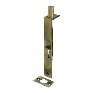 Deltana 6" Solid brass Heavy Duty Flush Bolt w/Square corners