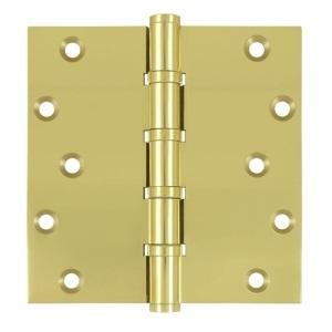 Deltana 6" x 6" Square Corner Ball Bearing Solid Brass Hinges DSB66BB