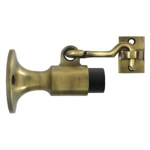 Deltana SAHW325 Wall Brass Mount Door Bumper with Holder Antique Brass