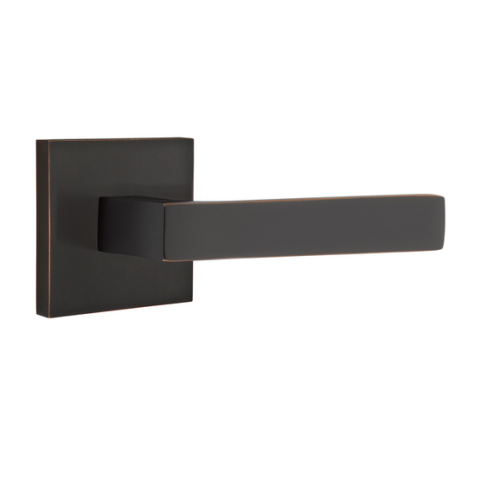 Emtek Dumont Modern Lever Set with Square Rose Oil Rubbed Bronze (10B)