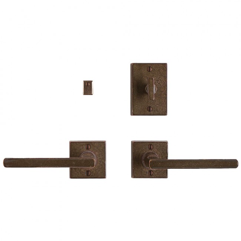 Rocky Mountain E204 Square Metro Escutcheon with IP214 Privacy Mortise Bolt