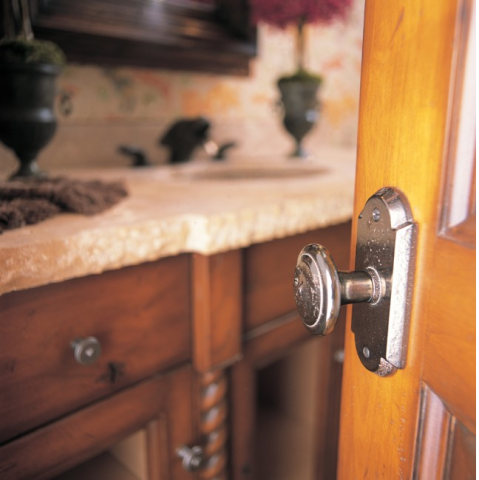 Rocky Mountain E701 Arched Escutcheon with choice of Knob or Lever