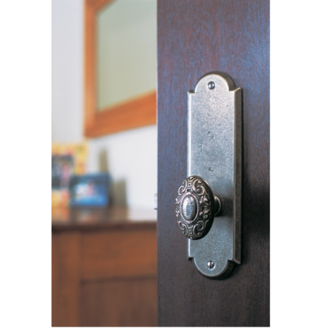 Rocky Mountain 2-1/2" x 9" Arched Escutcheon with choice of Knob or Lever