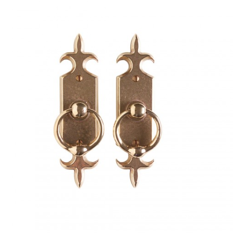 Rocky Mountain E828 Fleur De Lis Escutcheon with choice of Knob or Lever