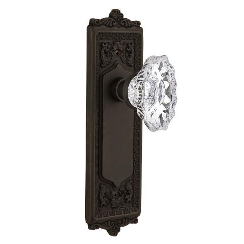 Nostalgic warehouse Egg and Dart Backplate with Chateau Knob Oil Rubbed Bronze