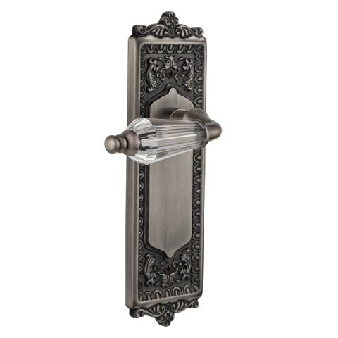 Nostalgic warehouse Egg and Dart Backplate with Parlour Lever Antique Pewter