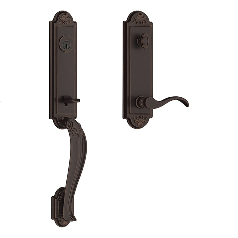 Baldwin Reserve Elizabeth Handleset shown in Venetian Bronze (112)