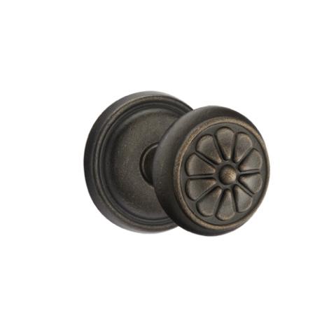 Emtek Petal Door knob with #12 Medium Bronze Patina (MB)