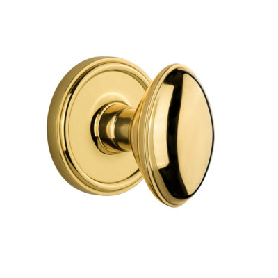 Grandeur Eden Prairie Knob with Georgetown Rose Polished Brass 