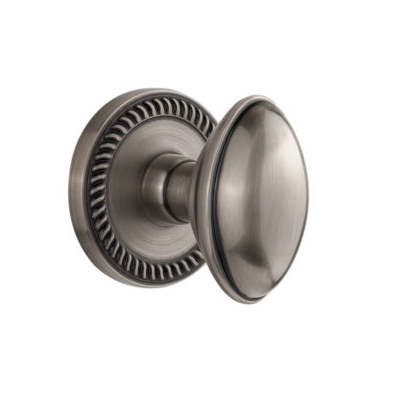 Grandeur Eden Prairie Knob with Newport Rose Antique Pewter 