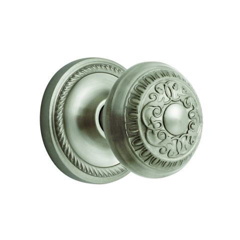 Nostalgic Warehouse Egg & Dart Privacy Mortise with Rope Rose Satin Nickel