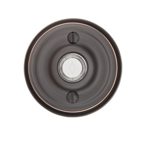 Emtek Door 2400 Bell Button w/Regular Rose Oil Rubbed Bronze (US10B)