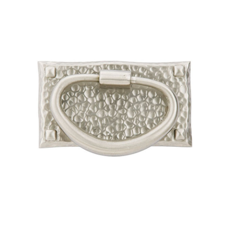 Emtek 86041 Hammered Oval Ring Pull Satin Nickel (US15)