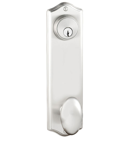 Emtek 8990, 8991, 8995 Colonial 9" Keyed Style Sideplate Satin Nickel 