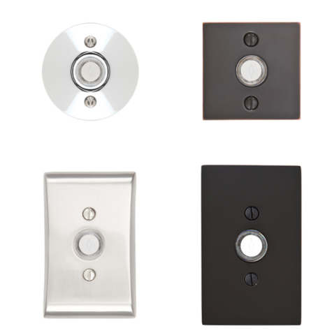 Emtek 2457, 2459, 2460, 2463 Contemporary Door Bell Buttons