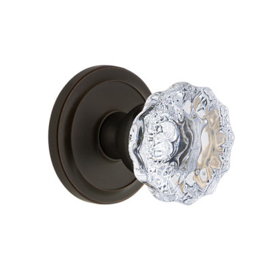 Grandeur Fontainebleau Knob with Circulaire Rose Timeless Bronze (TB)