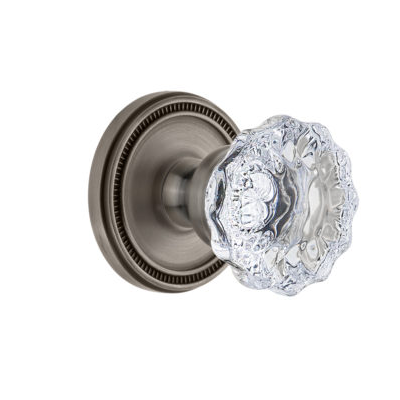 Grandeur Fontainebleau Knob with Soleil Rose Antique Pewter (AP)