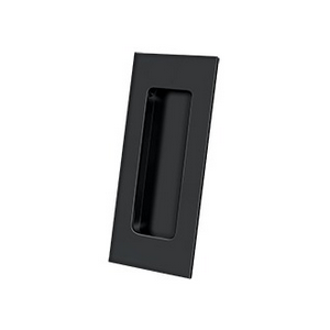 Deltana FP40 Solid Brass Heavy Duty Rectangular Flush Pull Paint Black