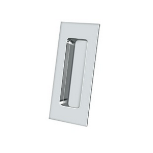 Deltana FP40 Solid Brass Heavy Duty Rectangular Flush Pull Polished Chrome