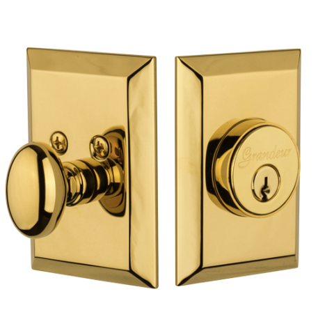 Granduer Fifth Avenue Single Cylinder Deadbolt Lifetime Brass (LB)