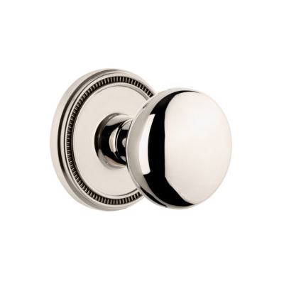 Grandeur Fifth Avenue Knob with Soleil Rose Polished Nickel