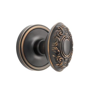 Grandeur Grande Victorian Knob with Georgetown Rose Timeless Bronze 