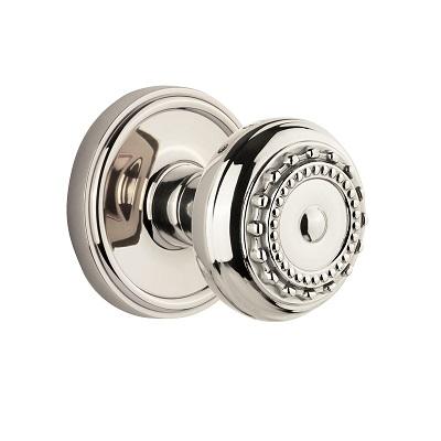 Grandeur Parthenon Knob with Georgetown Rose Polished Nickel 