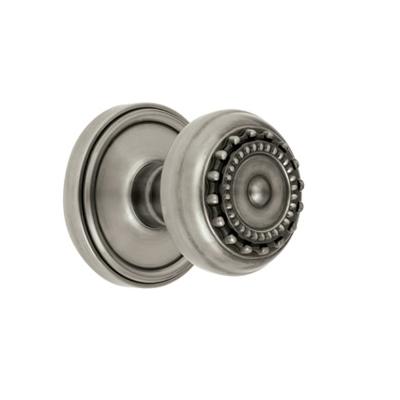 Grandeur Parthenon Knob with Georgetown Rose Antique Pewter 