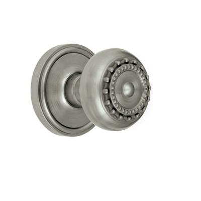 Grandeur Parthenon Knob with Georgetown Rose Satin Nickel 