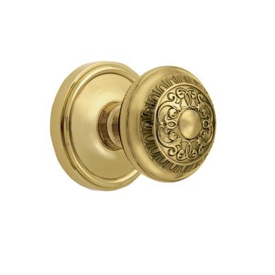 Grandeur Windsor Knob with Georgetown Rose Polished Brass 