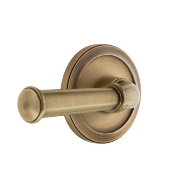 Grandeur Georgetown Lever Set with Circulaire Rose Vintage Brass