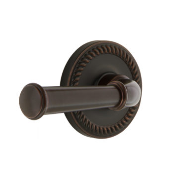 Grandeur Georgetown Lever Set with Newport Rose Timeless Bronze