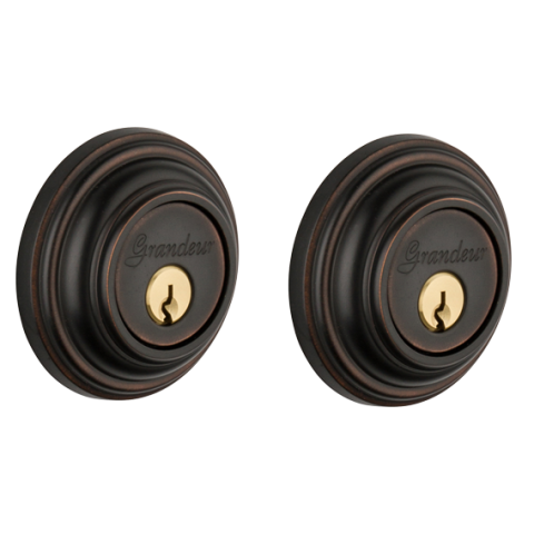 Grandeur Georgetown Double Cylinder Deadbolt Timeless Bronze (TB)