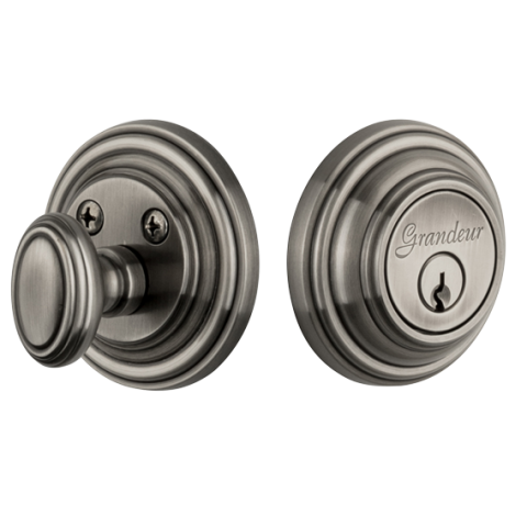 Grandeur Georgetown Single Cylinder Deadbolt Antique Pewter (AP)