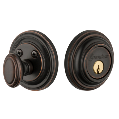 Grandeur Georgetown Single Cylinder Deadbolt Timeless Bronze (TB)