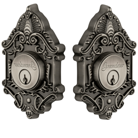 Grandeur Grande Victorian Double Cylinder Deadbolt Antique Pewter