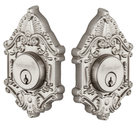 Grandeur Grande Victorian Double Cylinder Deadbolt (SN) Satin Nickel