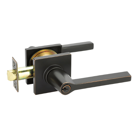 Emtek Helios 5122 Key in Lever with Square Rose in Oil Rubbed Bronze