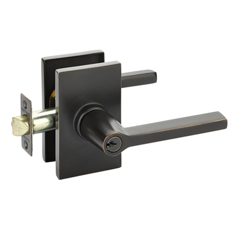 Emtek Helios 5123 Key in Lever with Modern Rectangular Rose in Oil Rubbed Bronze