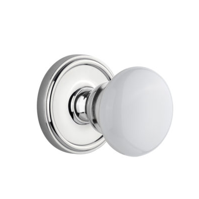 Grandeur Hyde Park Knob with Georgetown Rose Bright Chrome