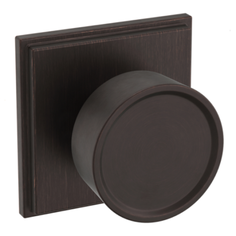 Baldwin Estate Pre-Configured K007 Door Knob Set with R050 Rose Venetian Bronze (112)