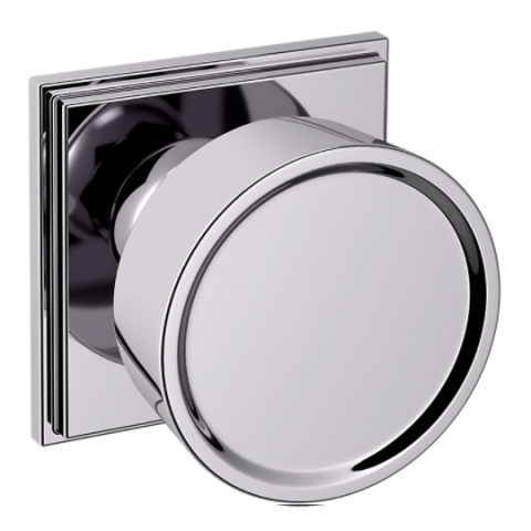 Baldwin Estate Pre-Configured K009 Door Knob Set with R050 Rose Polished chrome (260)