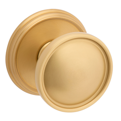 Baldwin Estate K012 Tulip Door Knob Set Vintage Brass (033)