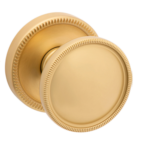 Baldwin Estate K013 Coined Tulip Door Knob Set Vintage Brass (033)