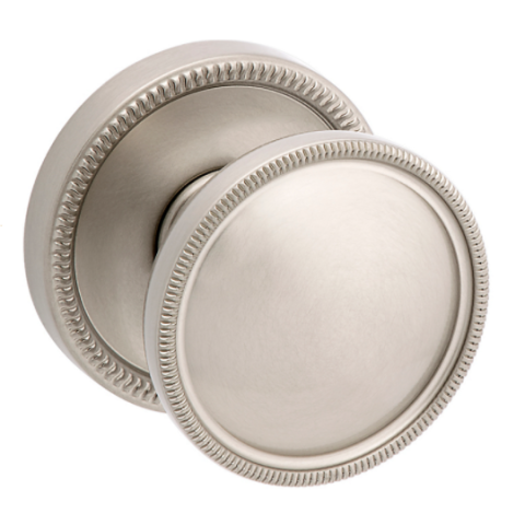 Baldwin Estate K013 Coined Tulip Door Knob Set Satin Nickel (150)